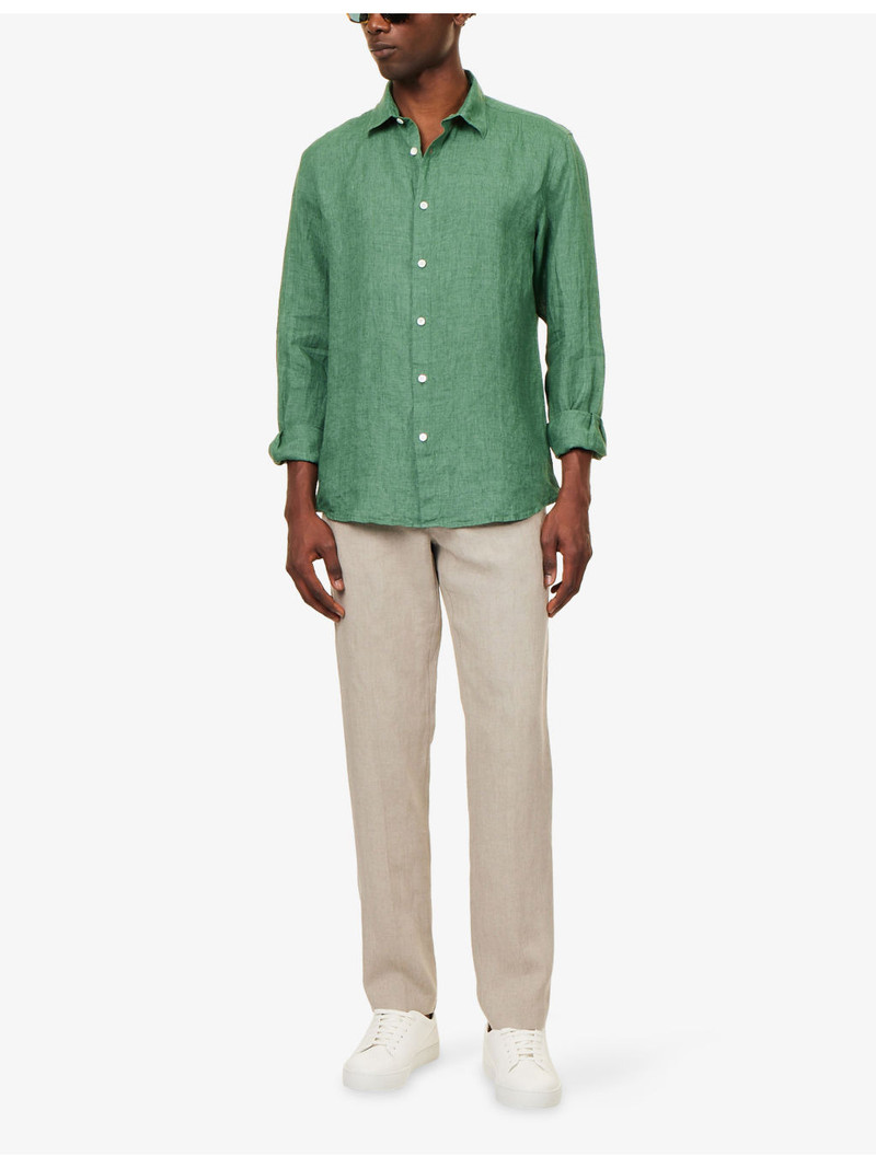 Sunspel Tapered-Leg Tailored Linen Trousers outlook