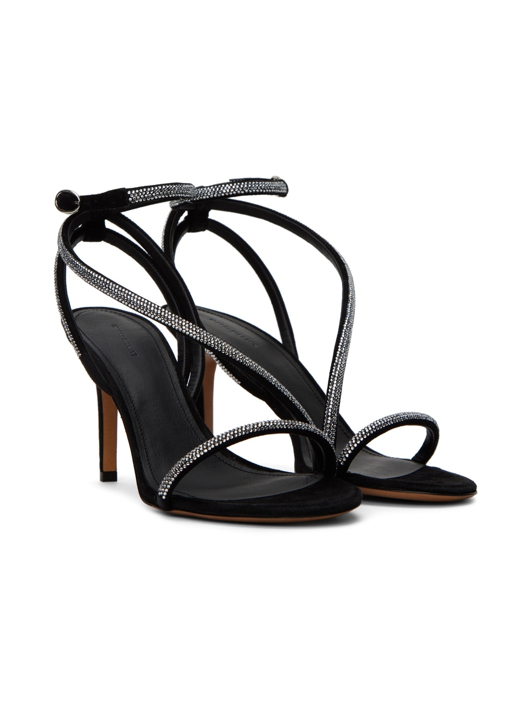 Black Atria Heeled Sandals - 4