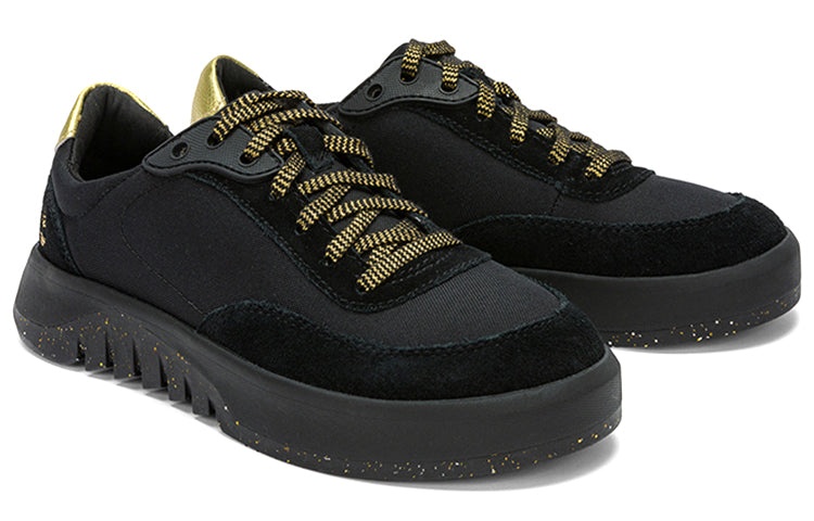 (WMNS) Timberland Supaway Leather and Fabric Oxford Trainers 'Black with Gold' A5RQZW - 3