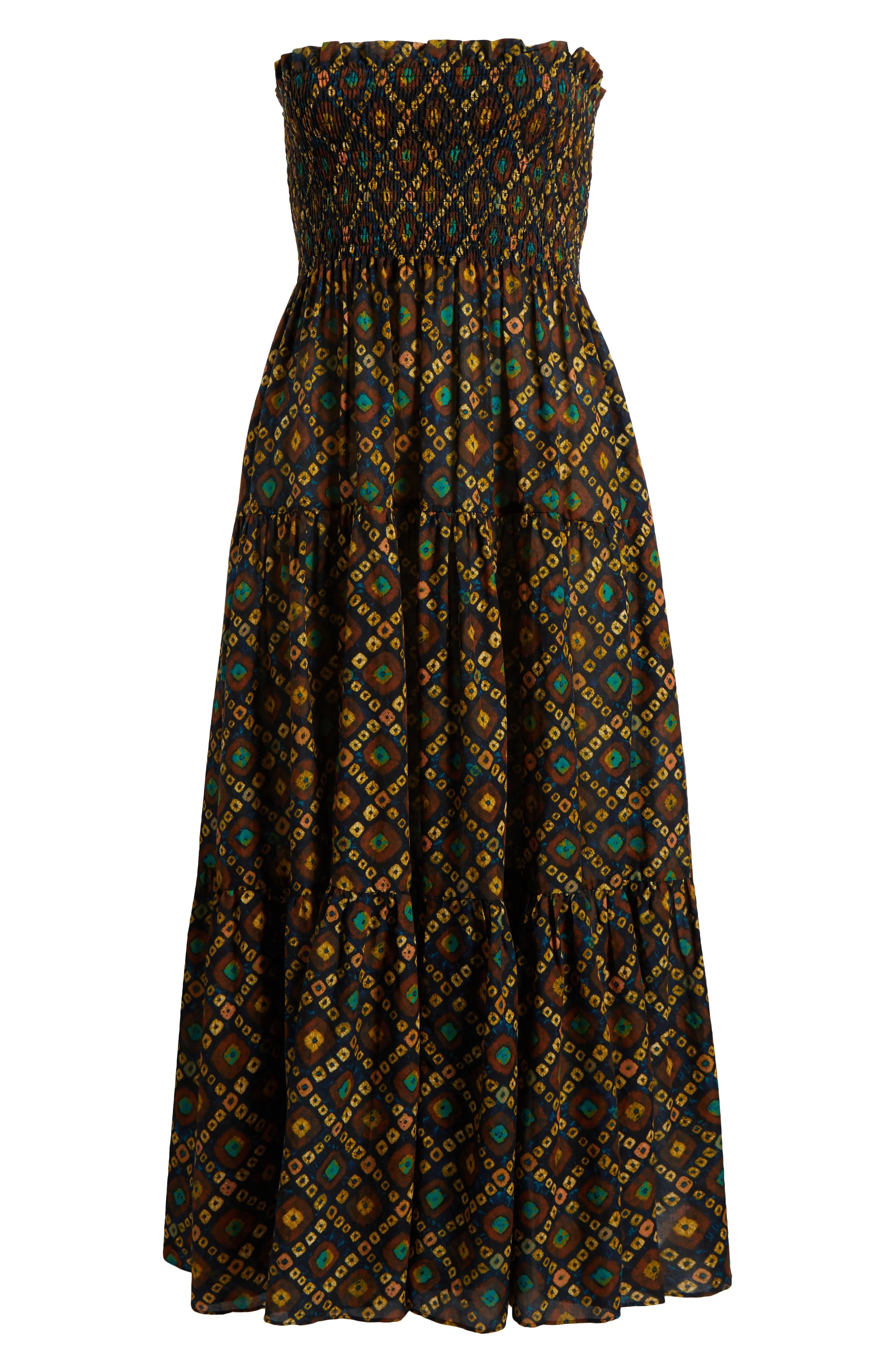 Lucca Batik Print Strapless Cover-Up Dress - 6