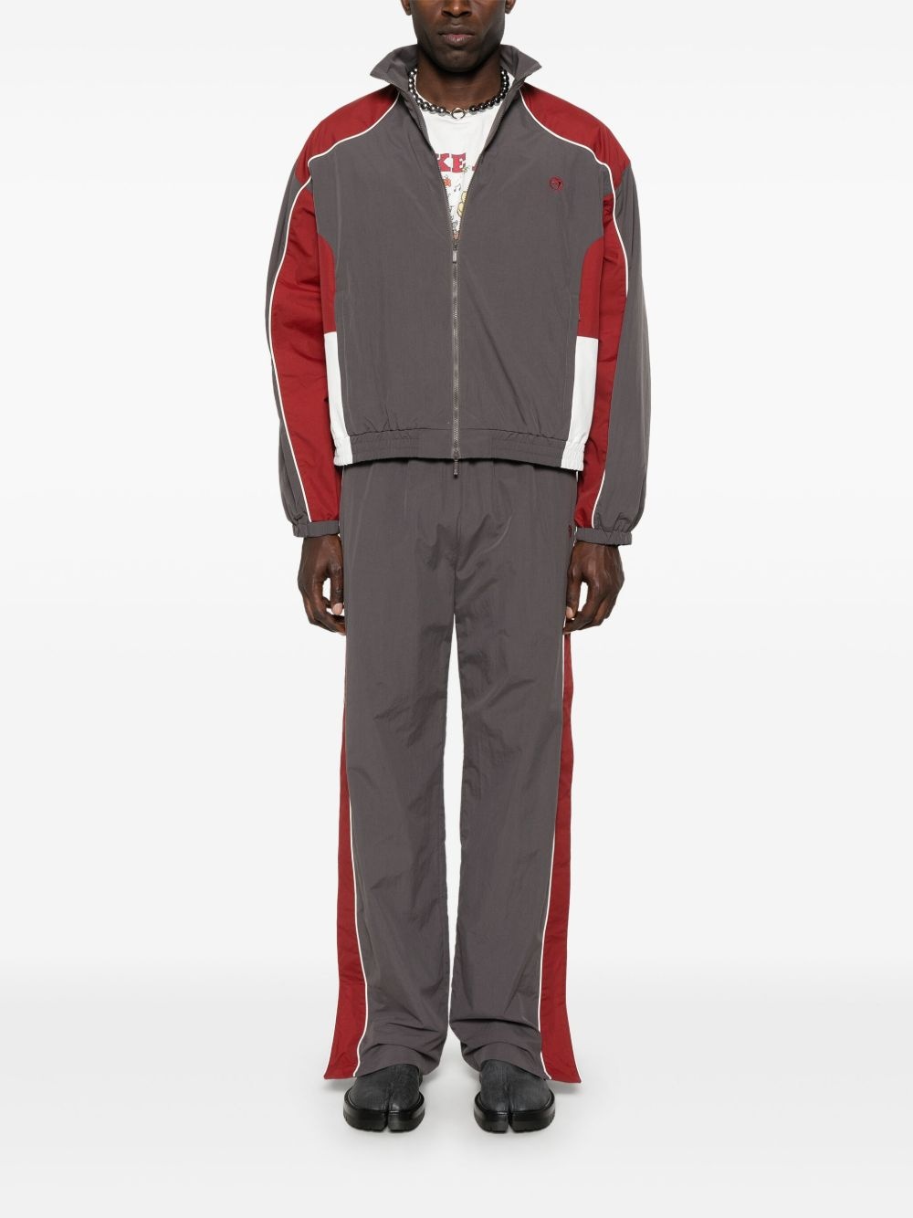 side-open panelled track pants - 2