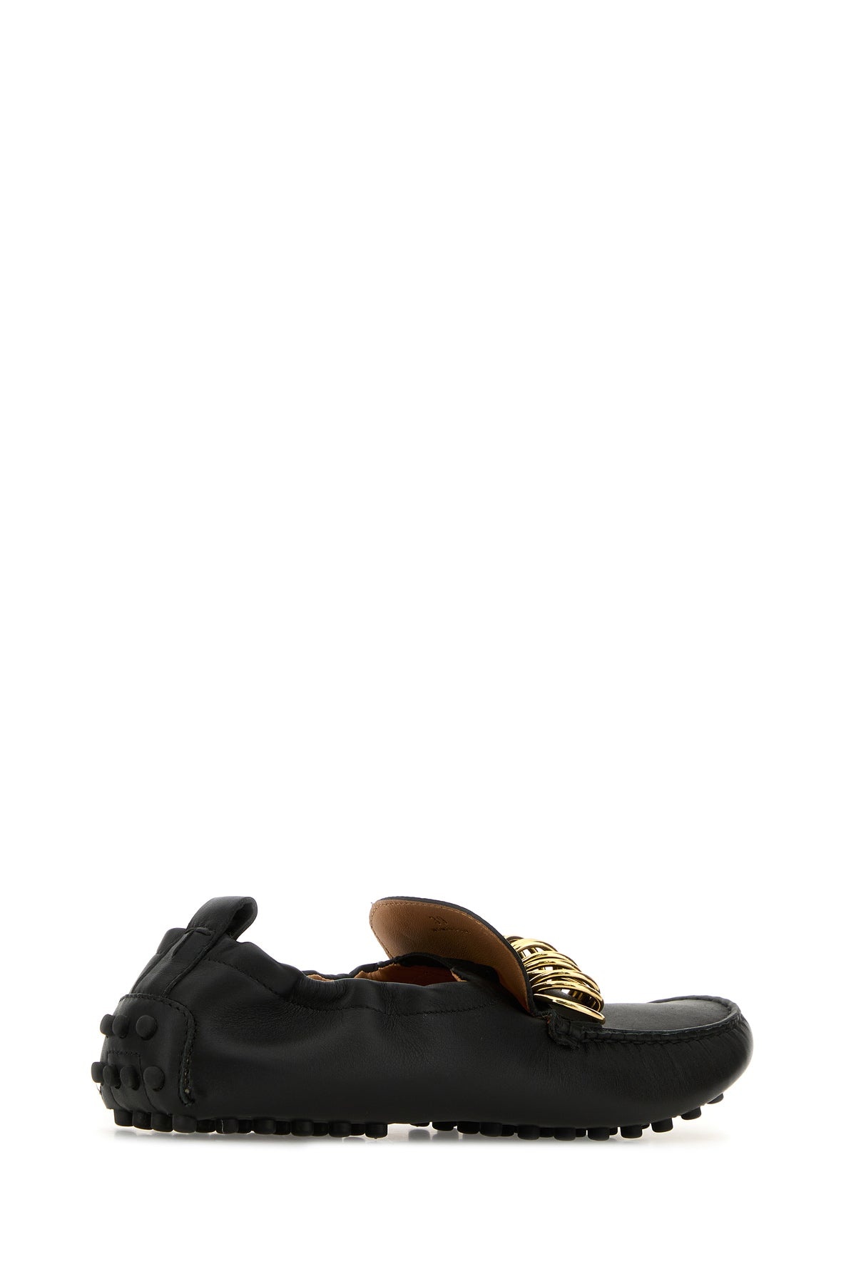 Black leather loafers - 3