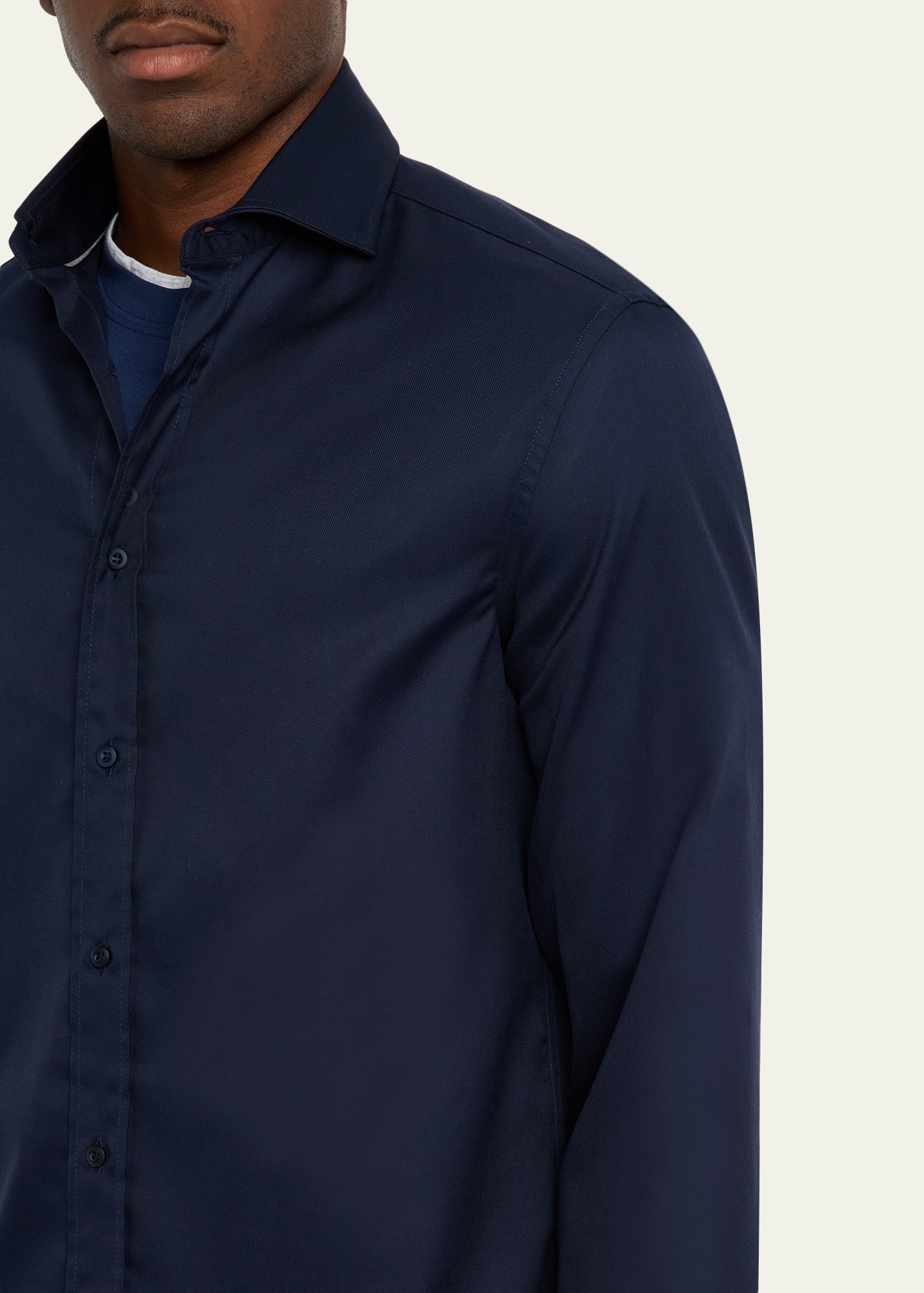 Men's Cotton Tonal Placket Sport Shirt - 5