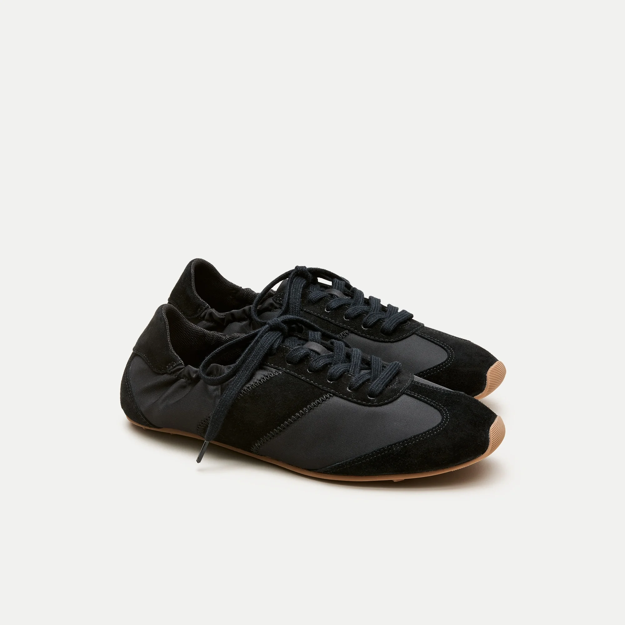 Ballet sneakers in suede and leather - 1