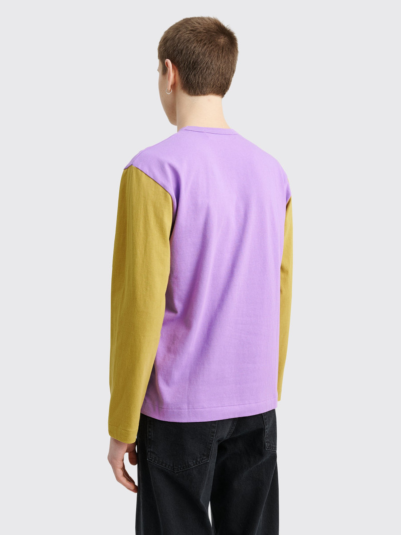 Comme Des Garçons COMME DES GARÇONS PLAY MINI HEART LS T-SHIRT PURPLE / OLIVE outlook
