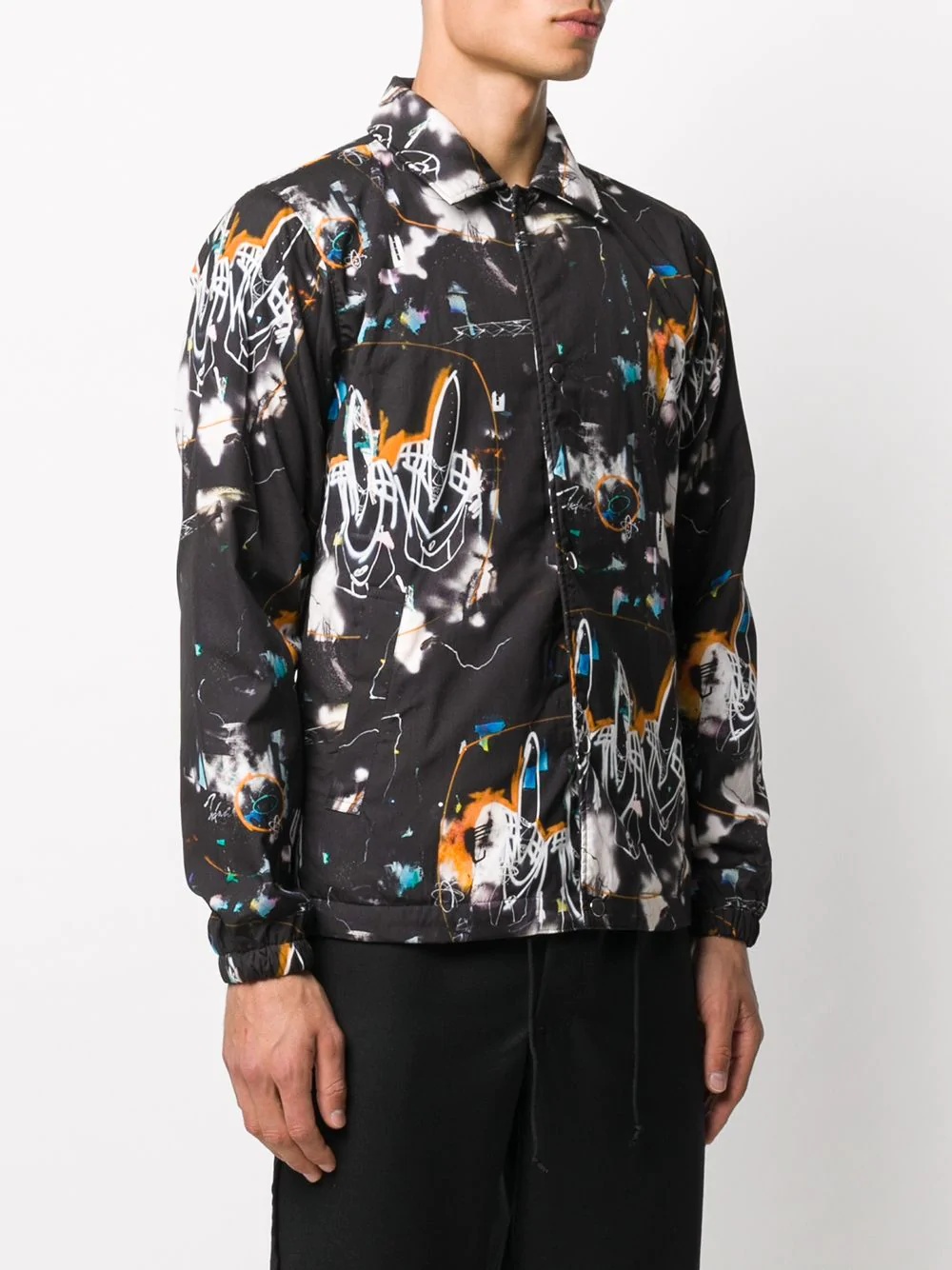 abstract print shirt jacket - 3
