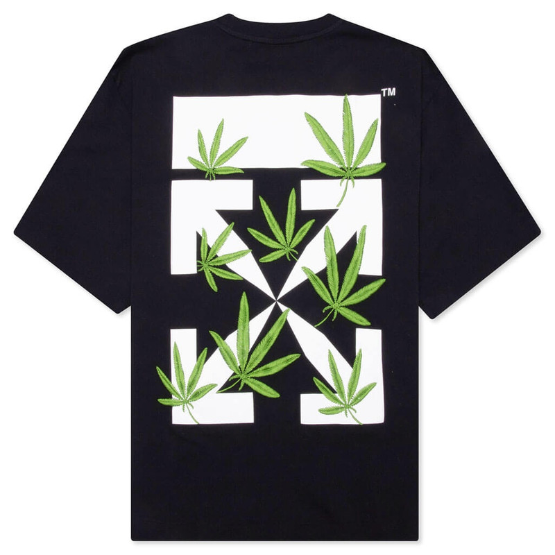 Off-White OFF-WHITE C/O VIRGIL ABLOH WEED ARROWS OVER SKATE S/S TEE - BLACK/GREEN outlook