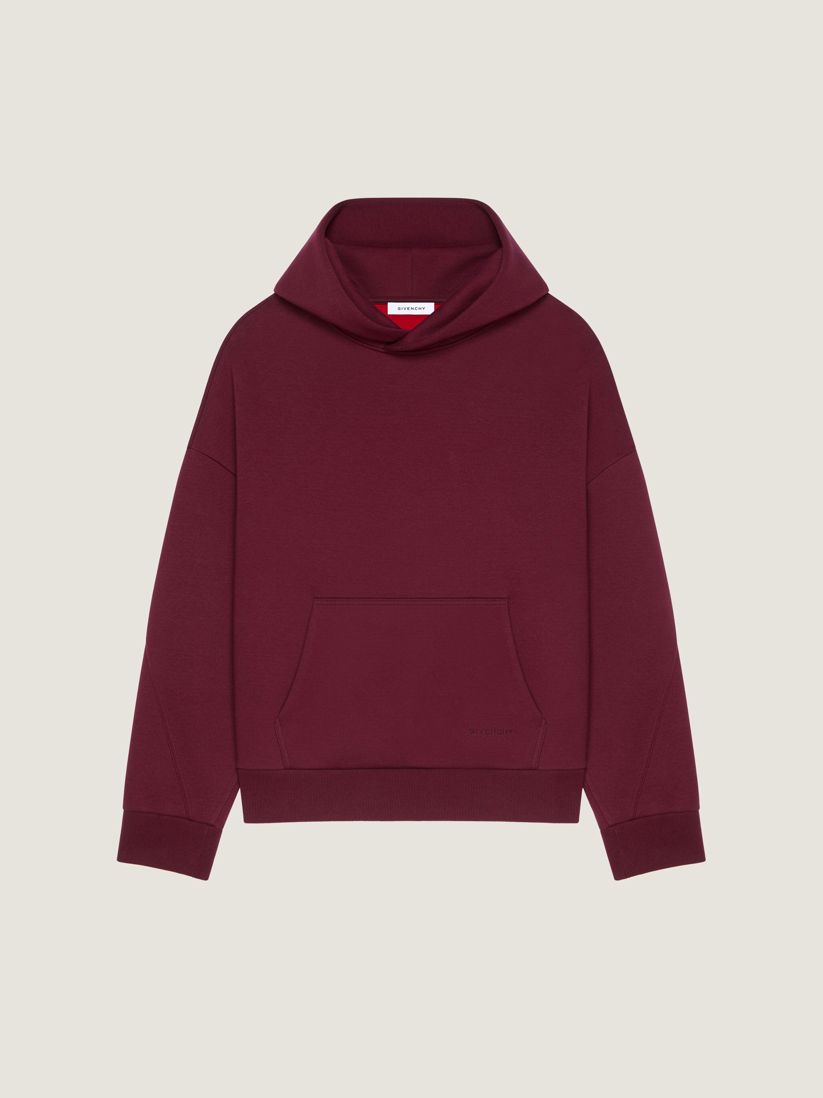HOODIE IN SCUBA WITH GIVENCHY EMBROIDERY - 1