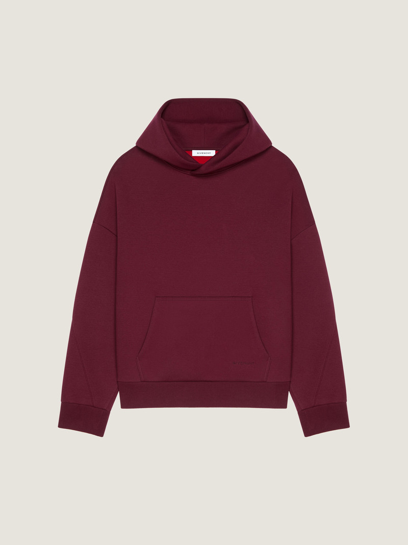 HOODIE IN SCUBA WITH GIVENCHY EMBROIDERY 1