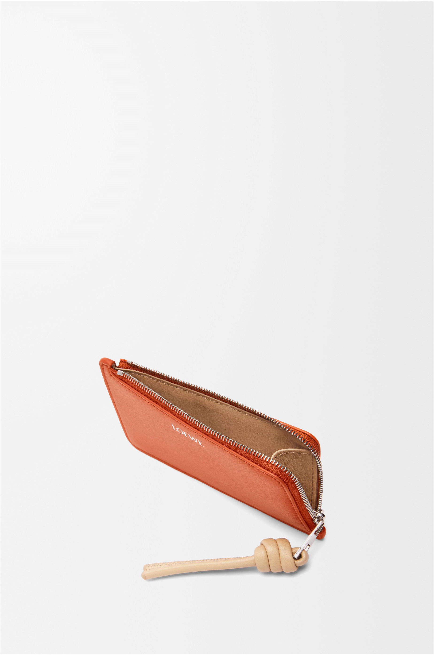Knot coin cardholder in shiny nappa calfskin - 3