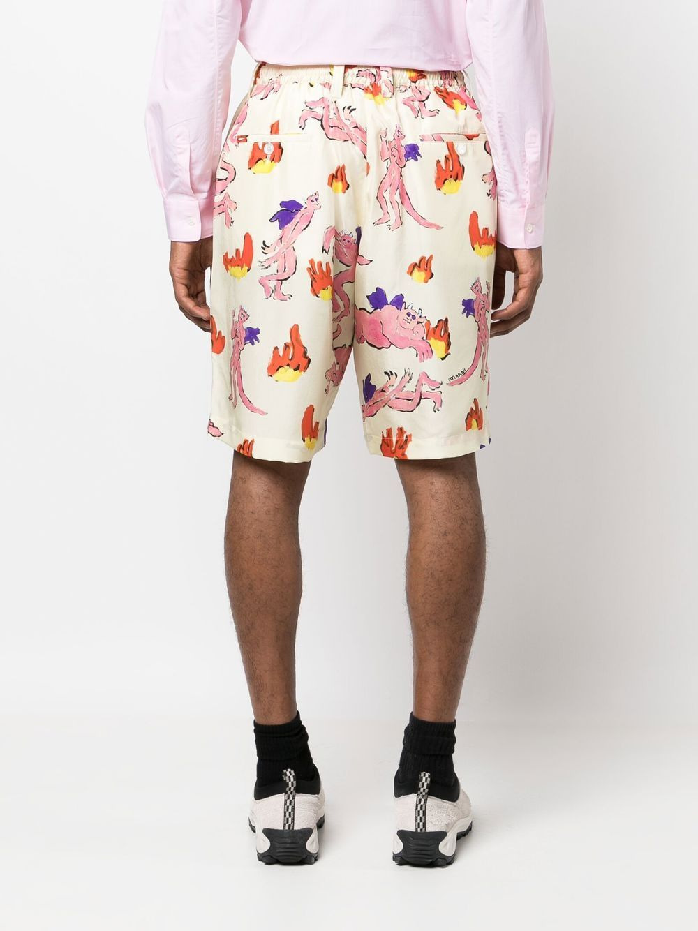 graphic-print bermuda shorts - 4