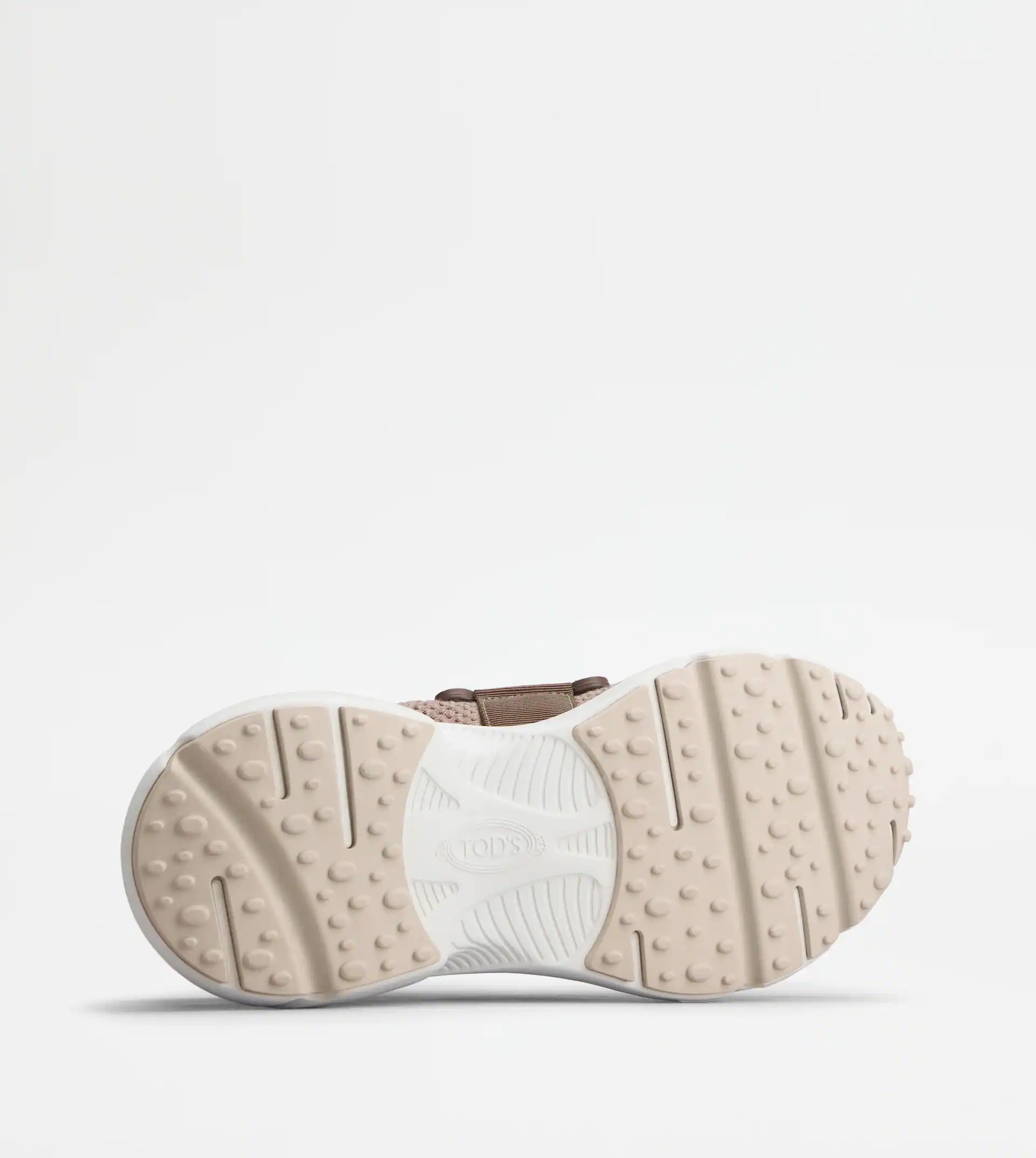 SLIP-ON SNEAKERS IN WOOL-BLEND TECHNICAL FABRIC - BEIGE - 4