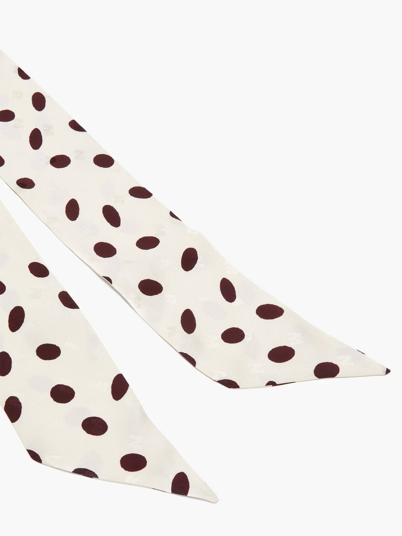 Polka-dot print silk-twill scarf - 2