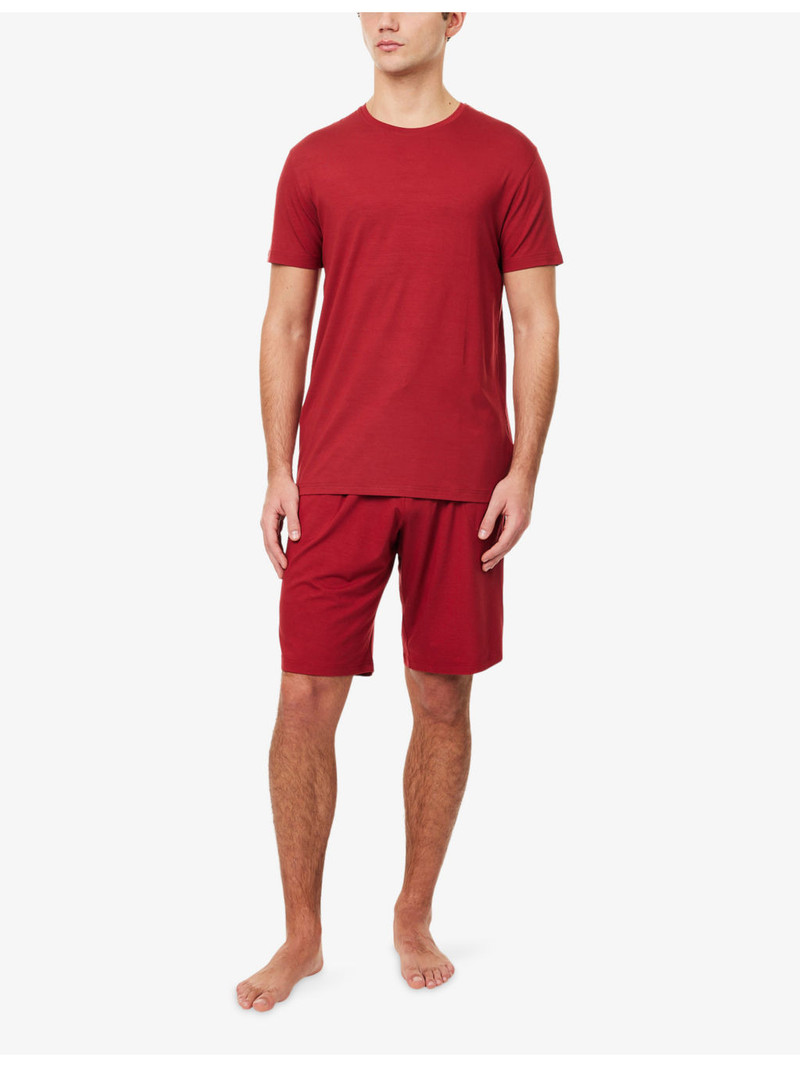 Derek Rose Basel Micro Crewneck Stretch-Modal T-Shirt outlook