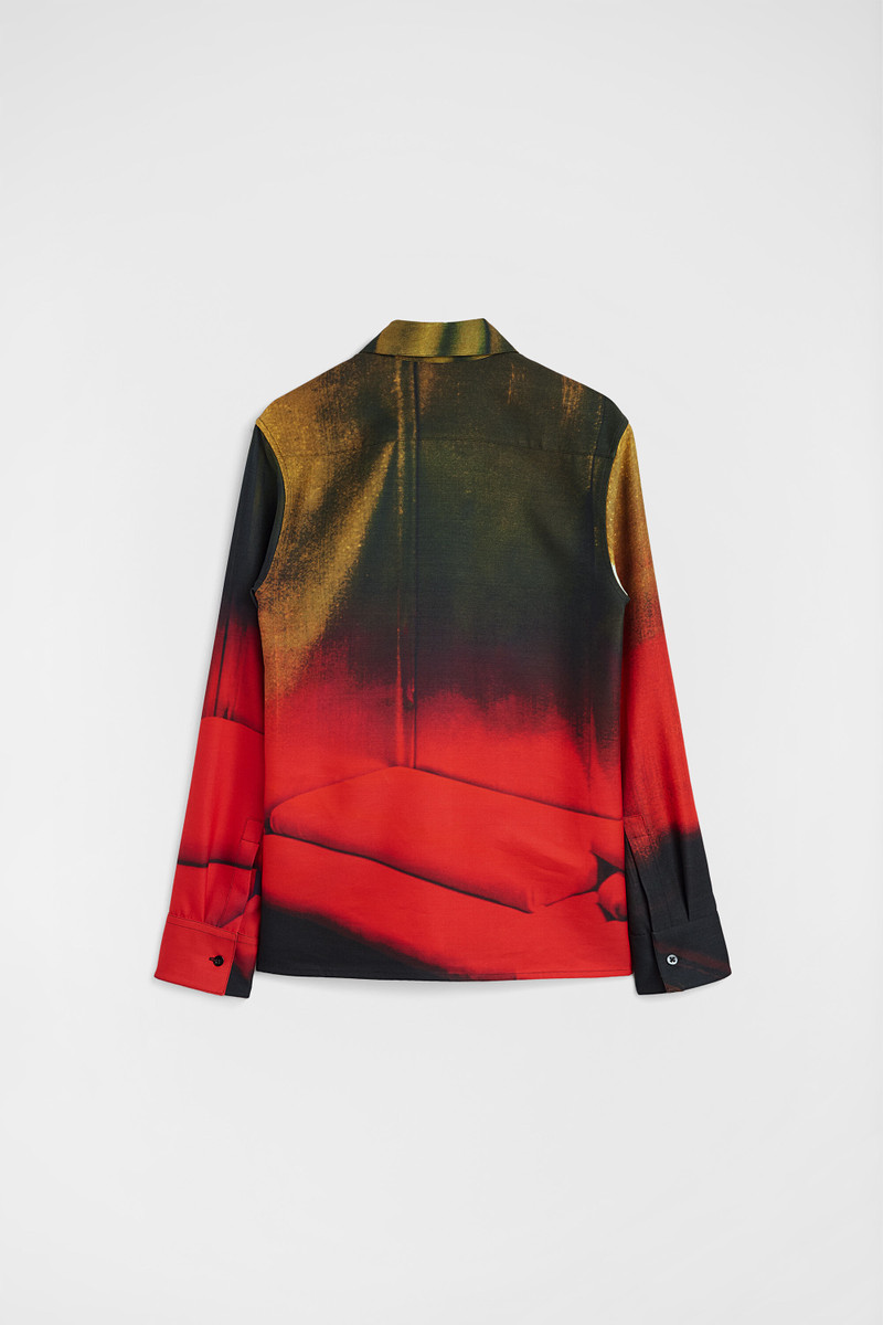 Wool Blend Shirt with Tie 2