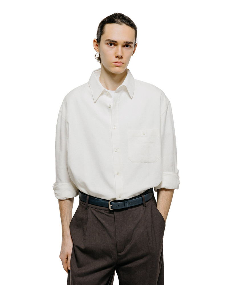 DE BONNE FACTURE Oversized Shirt Cotton Hemp White outlook