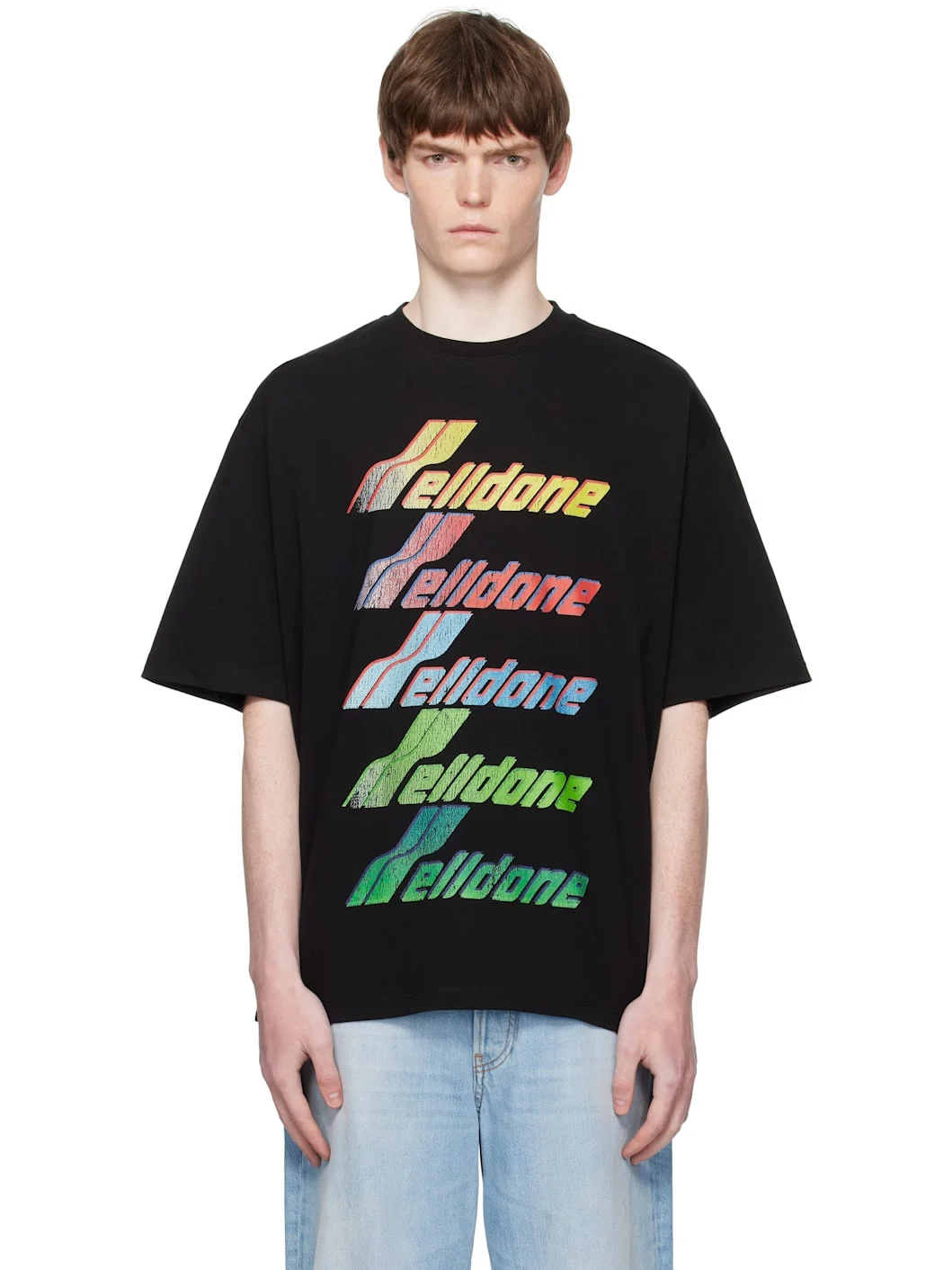Black Multi Rainbow Logo T-shirt - 1