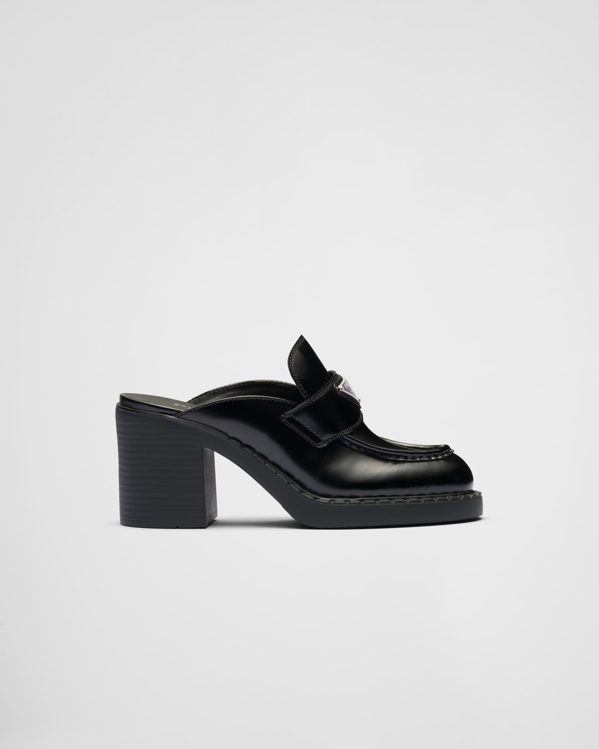 Chocolate brushed leather mules - 2