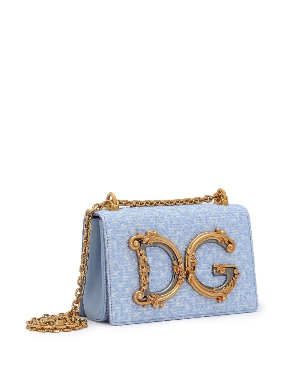 logo plaque bouclÃ© cross body bag - 4