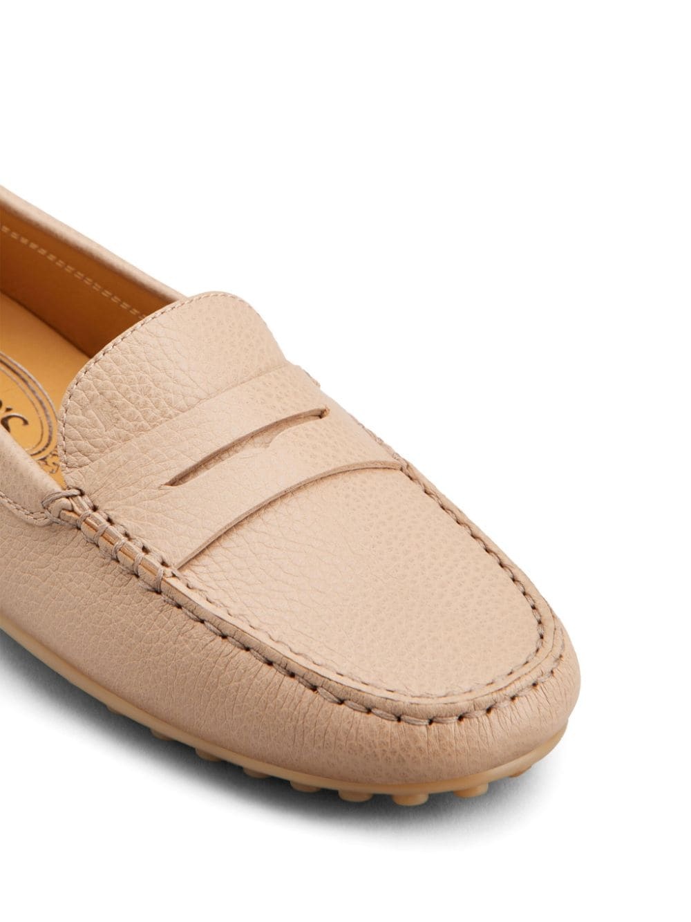 penny-slot detail leather loafers - 6