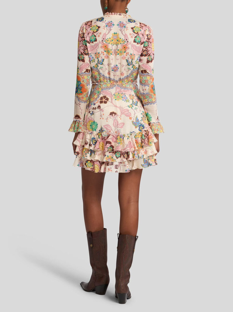 PRINTED SILK MINI DRESS 4