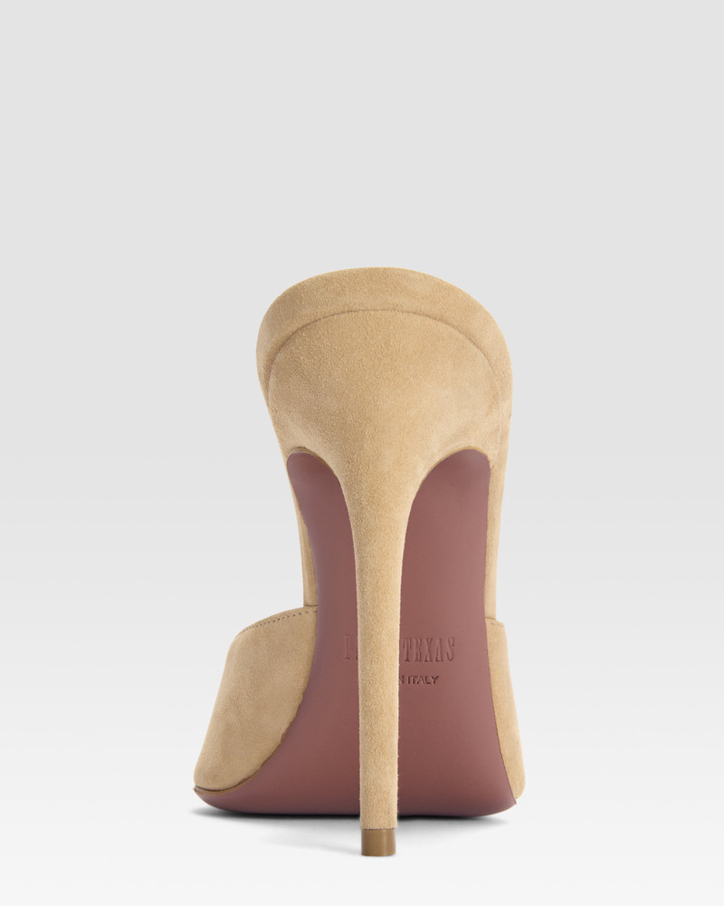 Suede open-toe mule 4