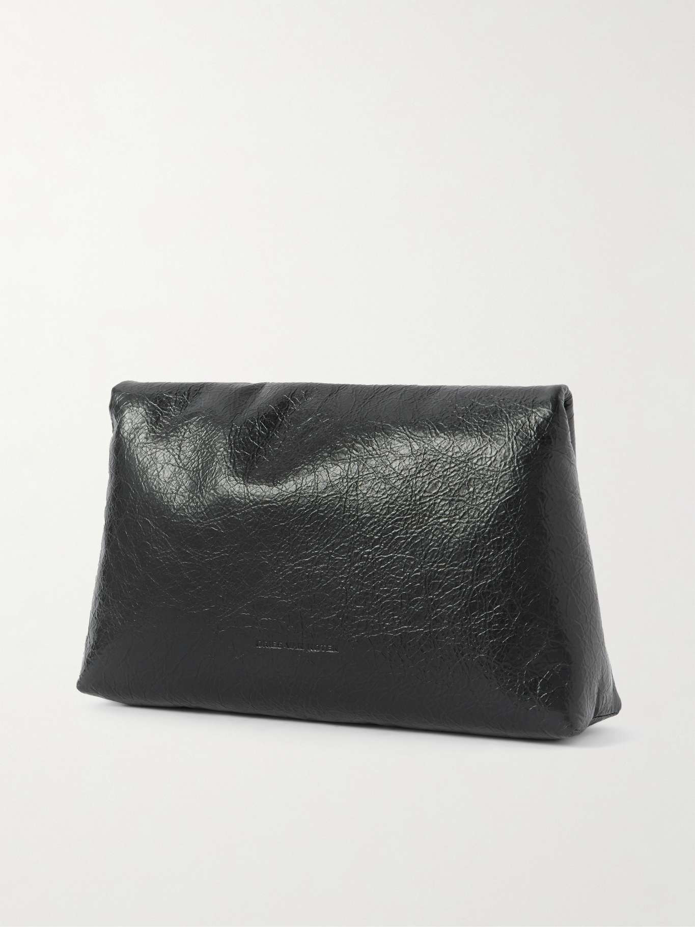 Medium textured-leather clutch Black - 3