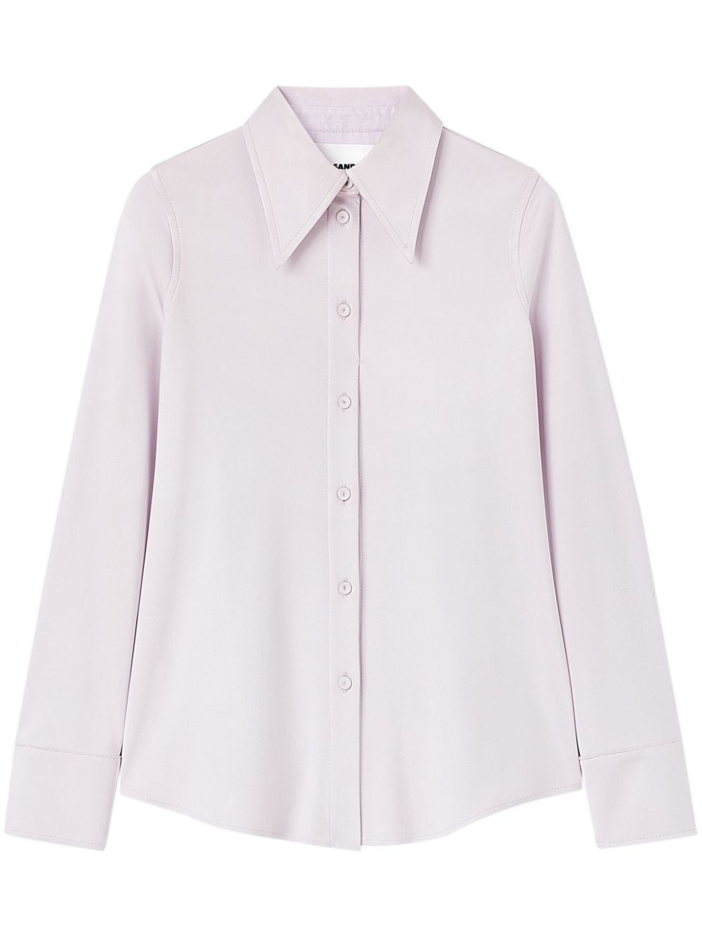 oversized-collar poplin shirt - 1