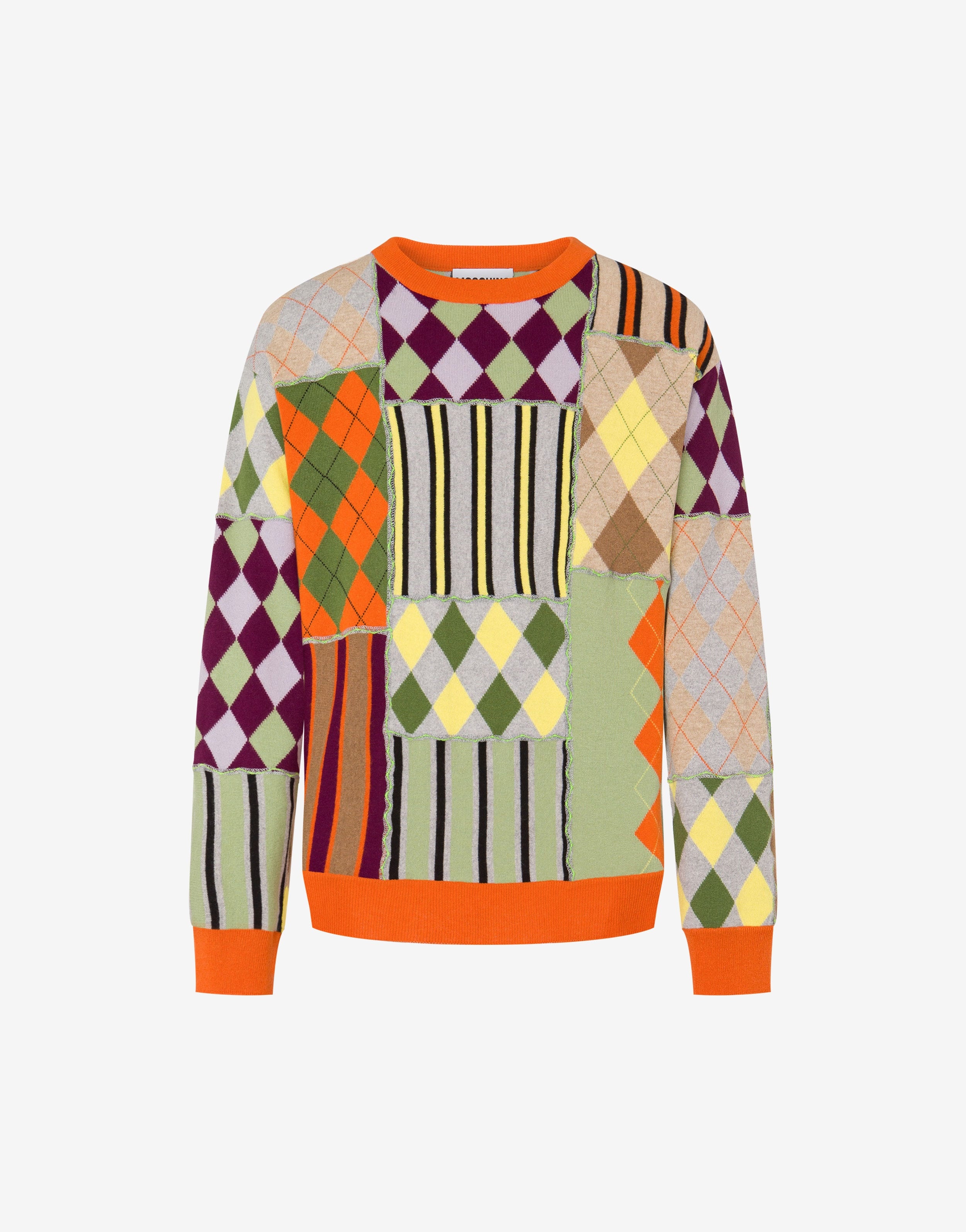 PATCHWORK LAMBSWOOL JUMPER - 1