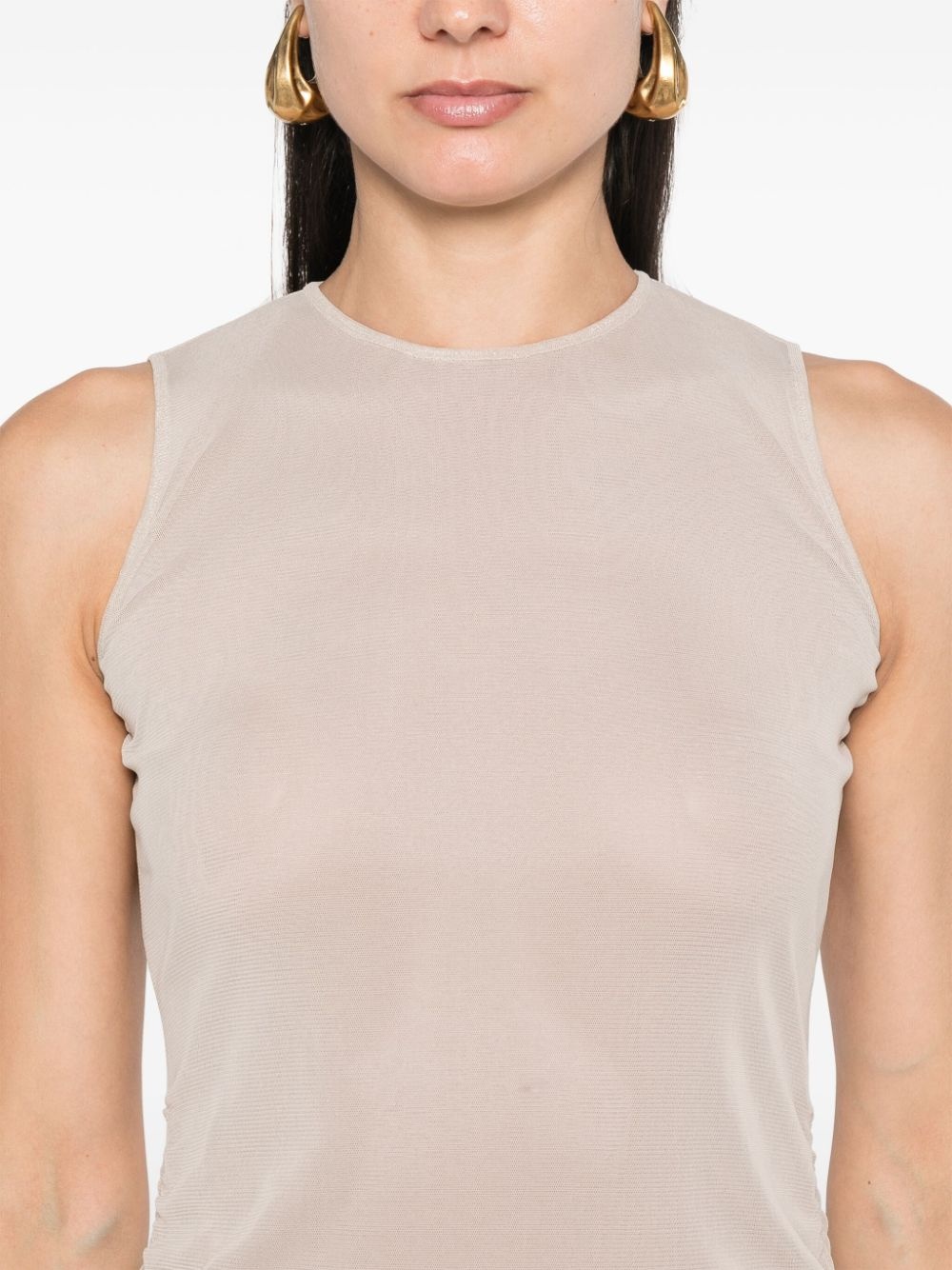 sleeveless tulle minidress - 5
