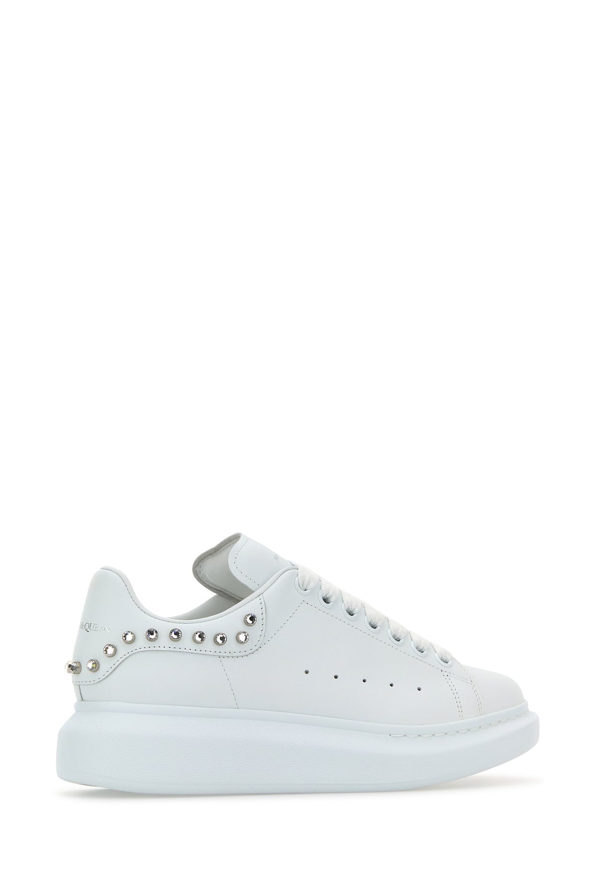 White leather sneakers with white leather heel - 3