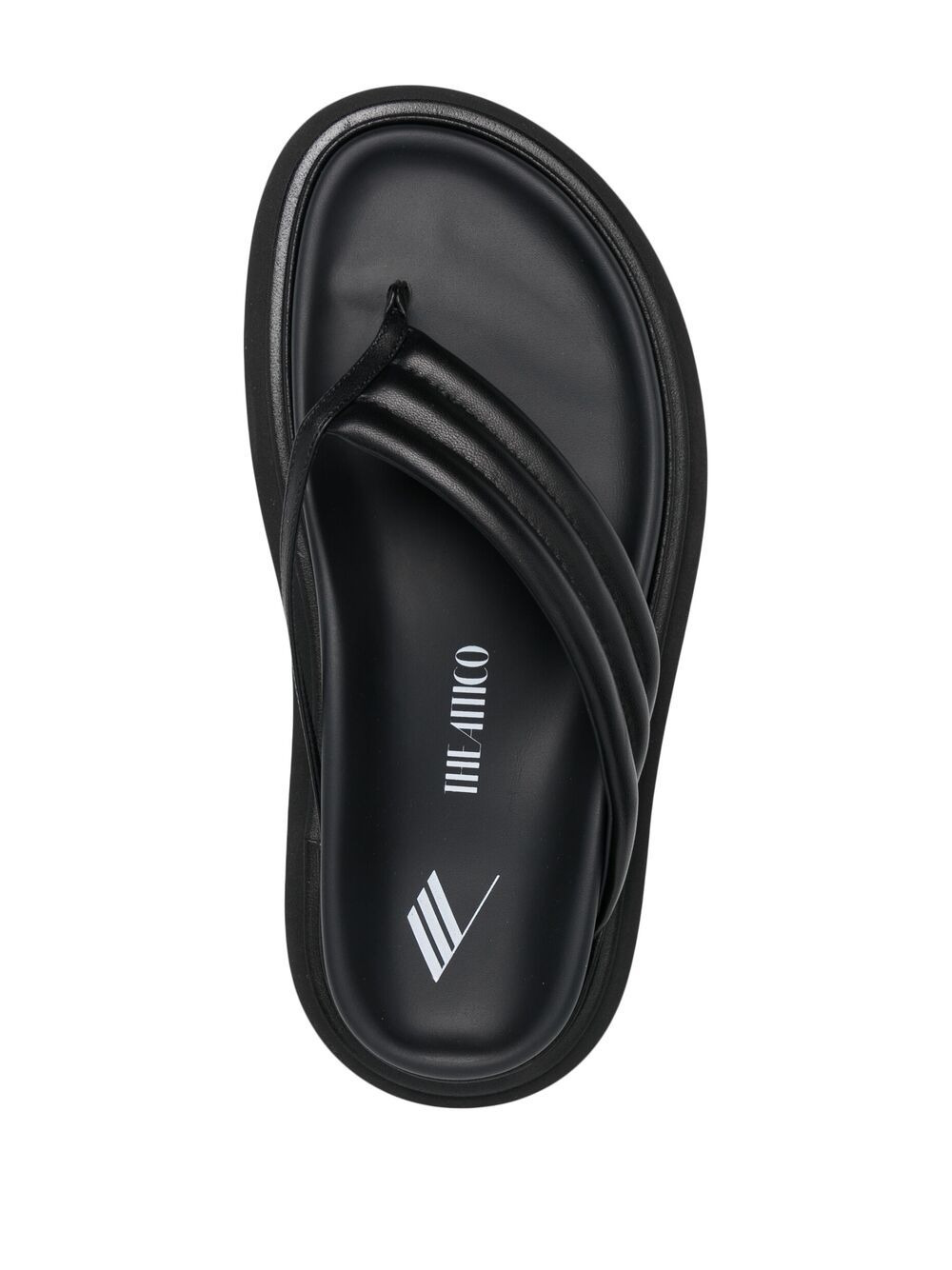 chunky-sole leather flip flops - 4