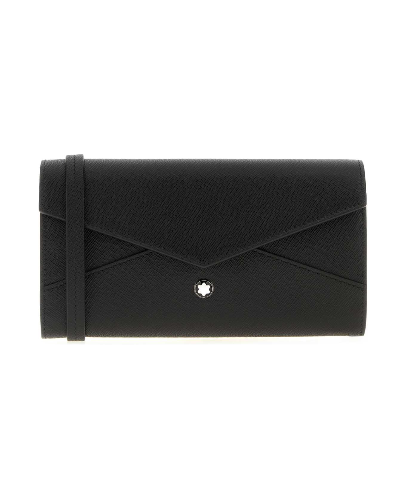 Black Leather Wallet - 1