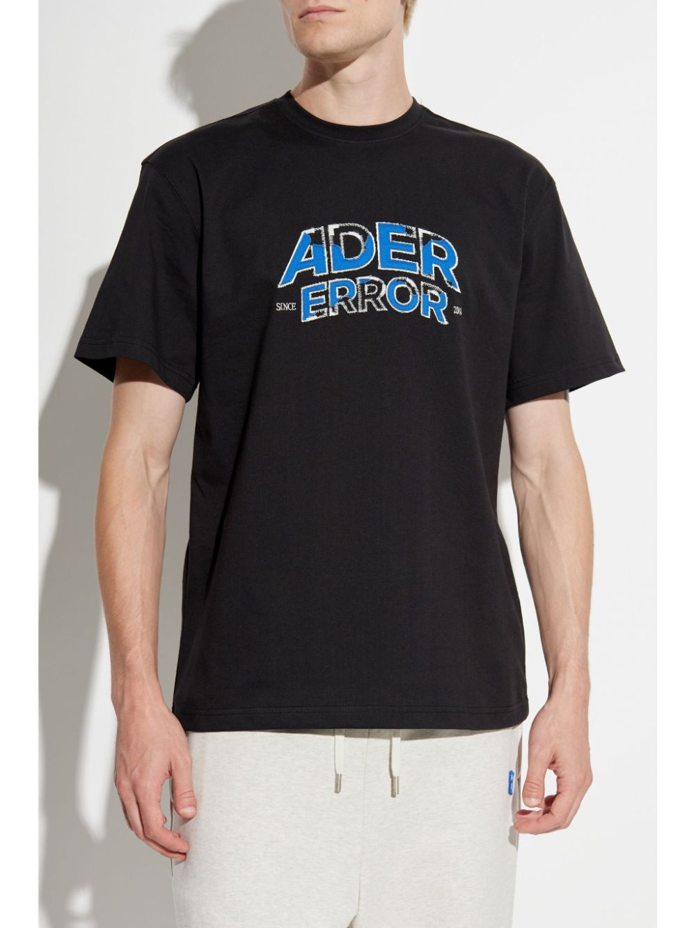 logo-embroidered drop shoulder T-shirt - 5