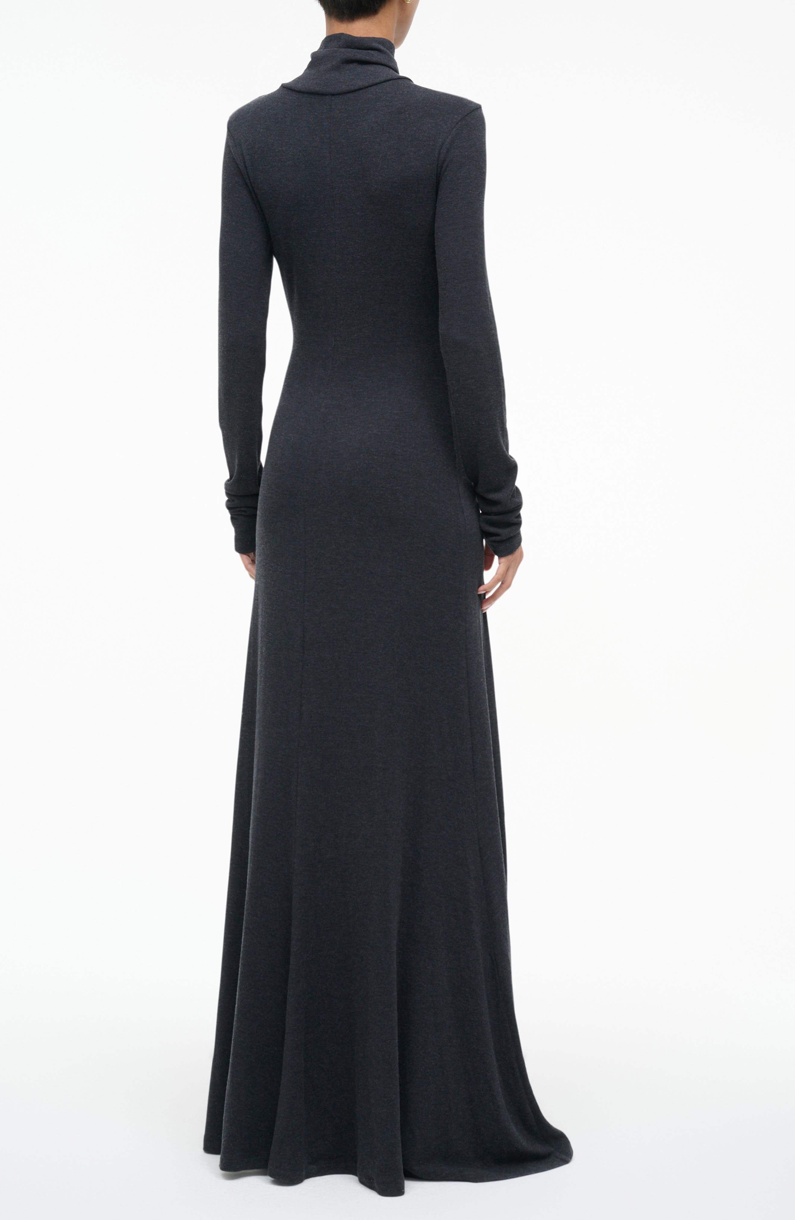 STAUD Vanya Long Sleeve Sweater Dress in Charcoal at Nordstrom - 2