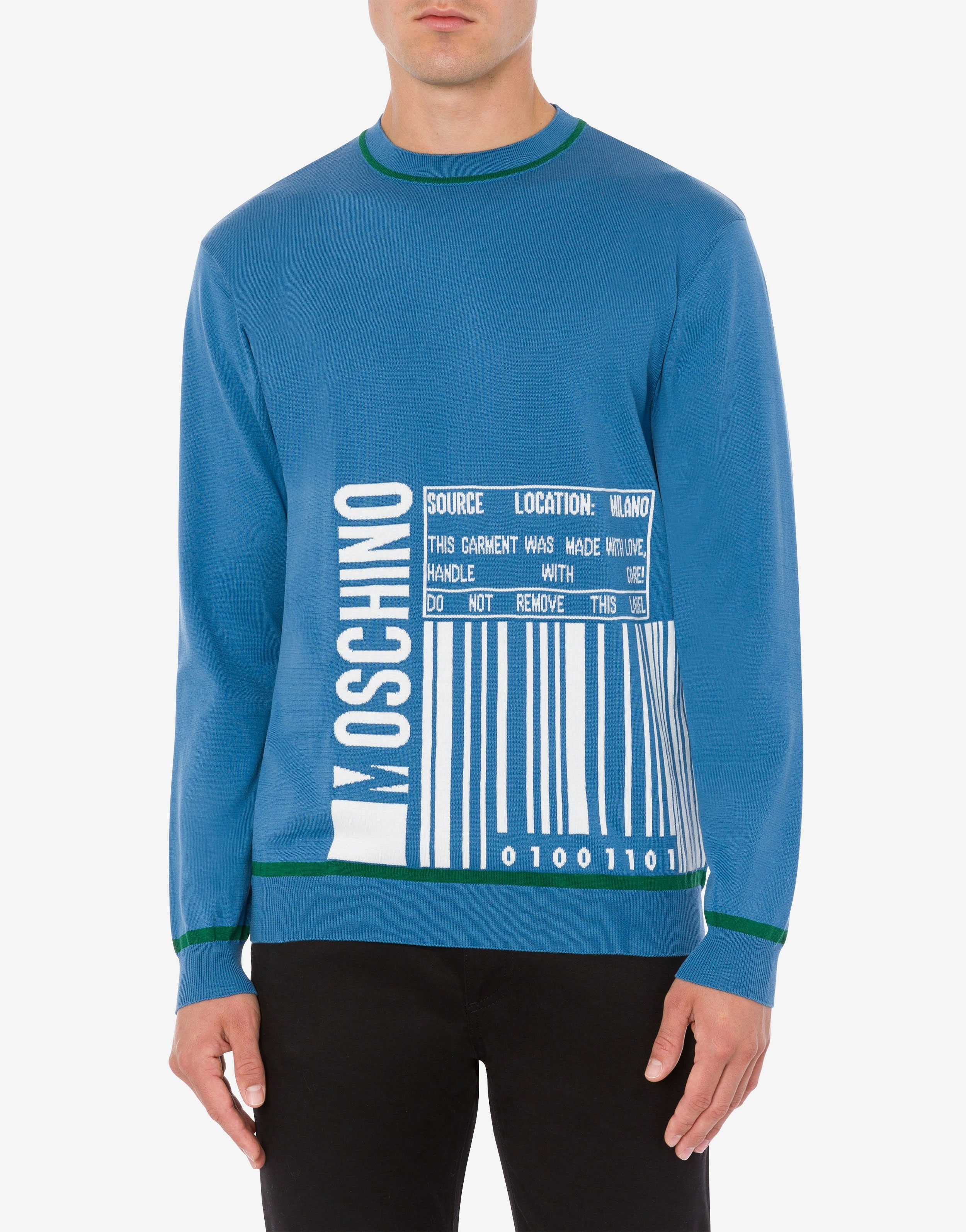 COTTON PULLOVER WITH BARCODE LOGO - 2