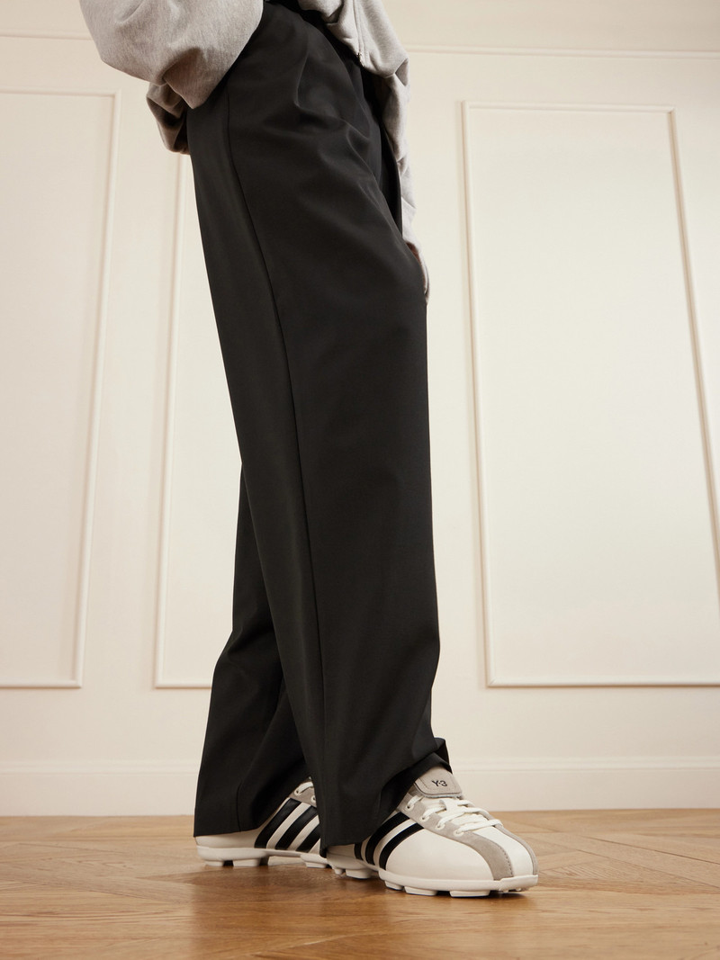 Y-3 + Y-3 Field Suede-trimmed Leather Sneakers outlook