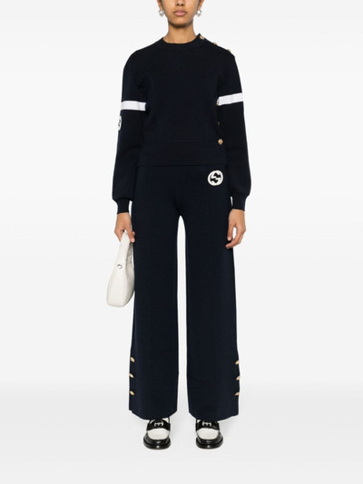 GUCCI Interlocking G waffle-knit jumper outlook