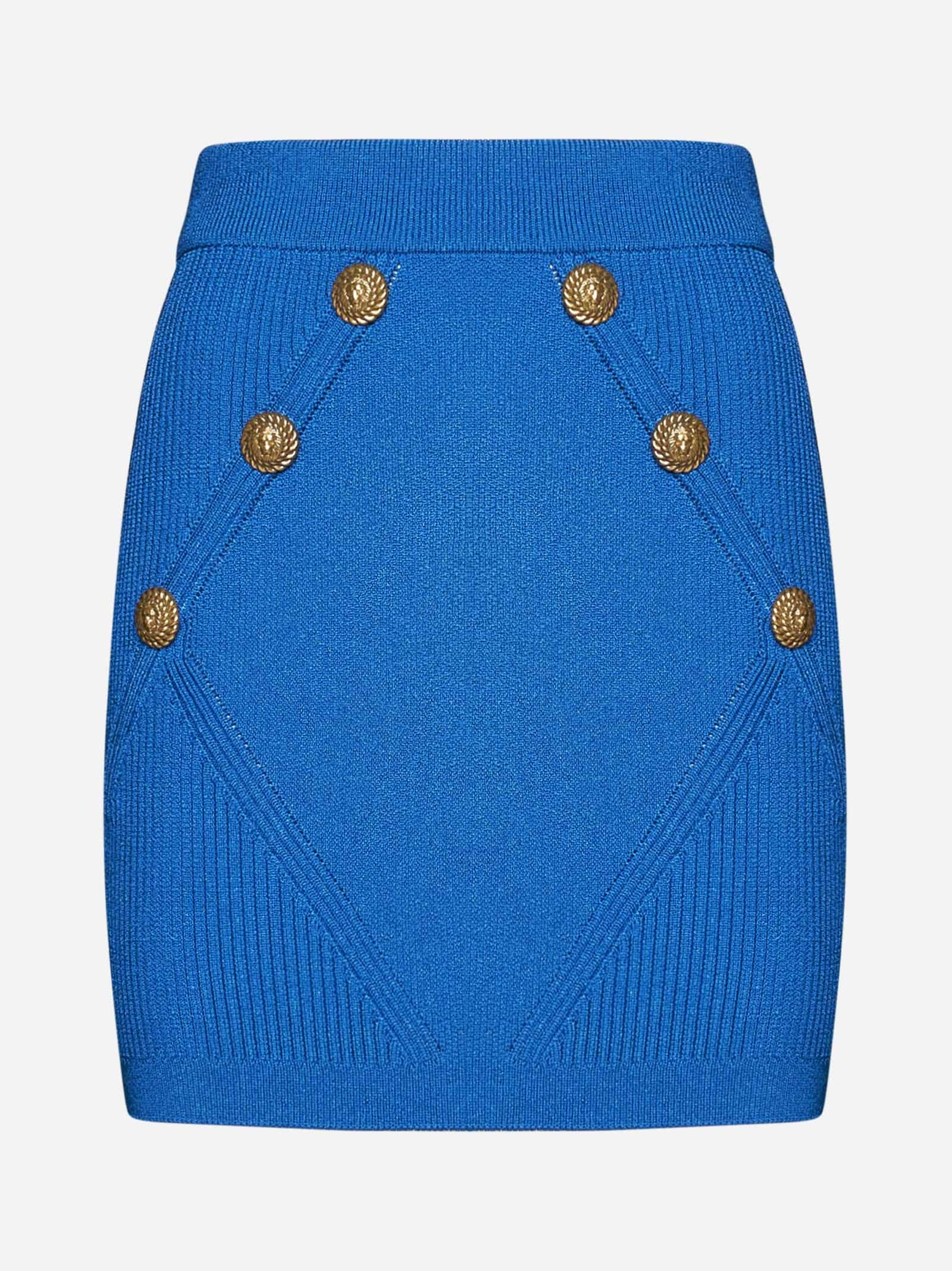 Balmain hw 6 btn knitted short skirt | danielloboutique