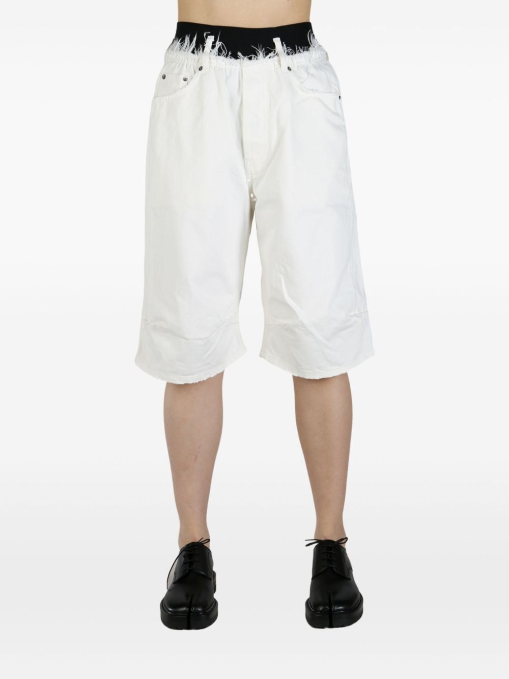 denim knee-lenght shorts - 2