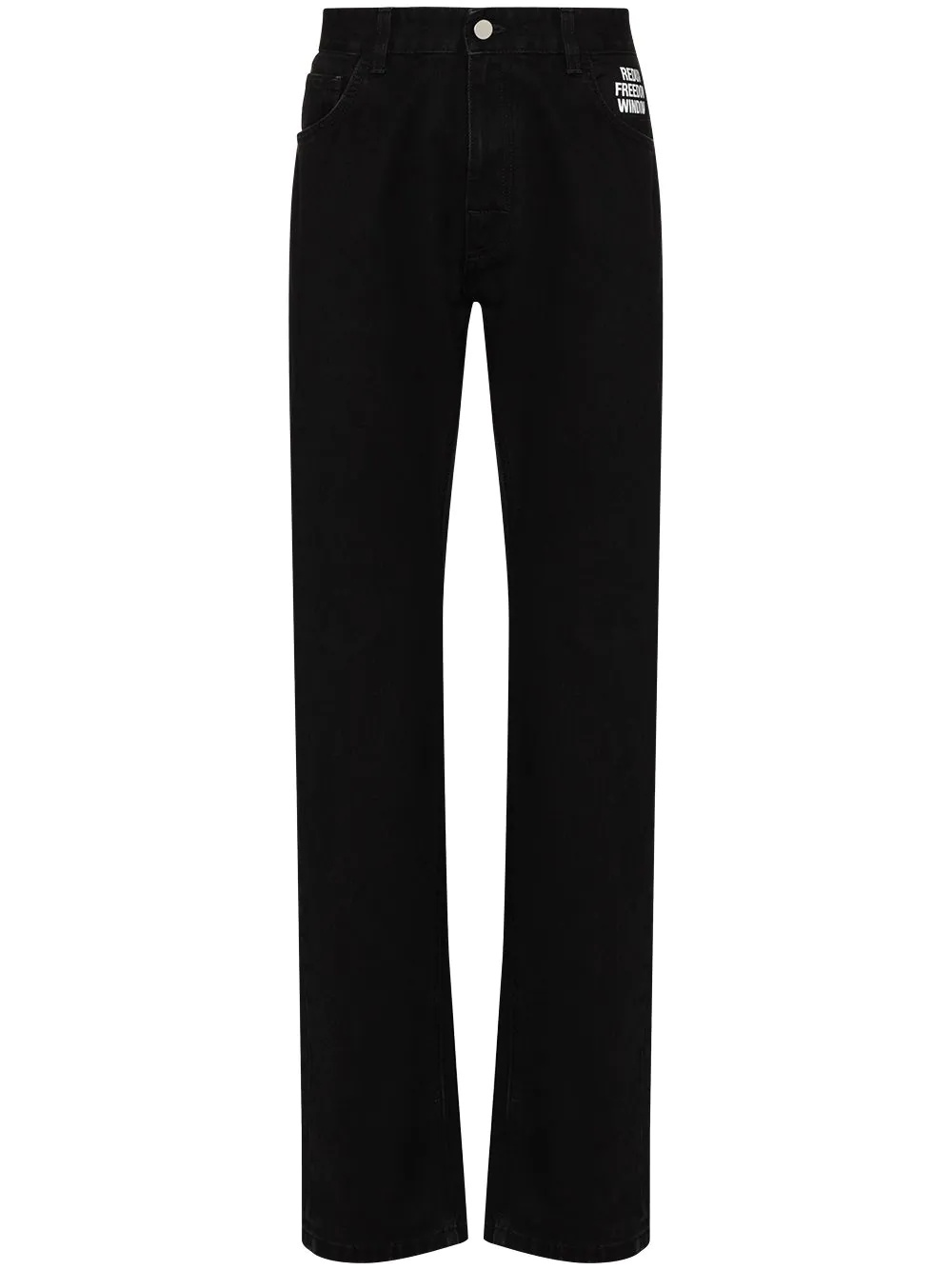 mid-rise straight-leg jeans - 1