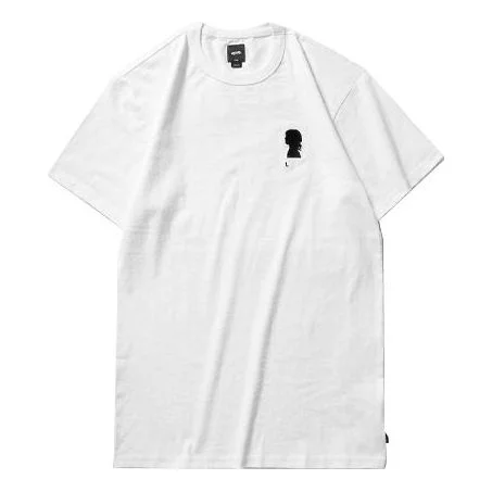 밴스 남자 x 짐 골드버그 작은 실루엣 자수 짧은 소매 백색 VN0A4RT9WHT - 1