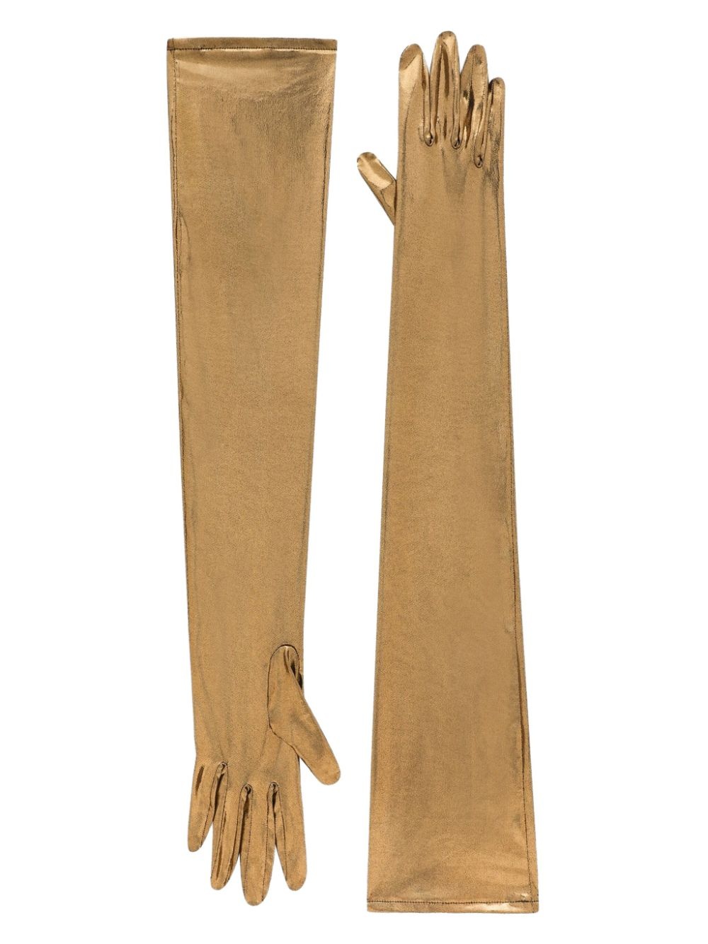 foiled long gloves - 2