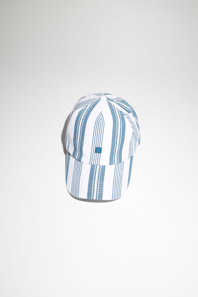 Micro face patch cap - White/Steel blue 1