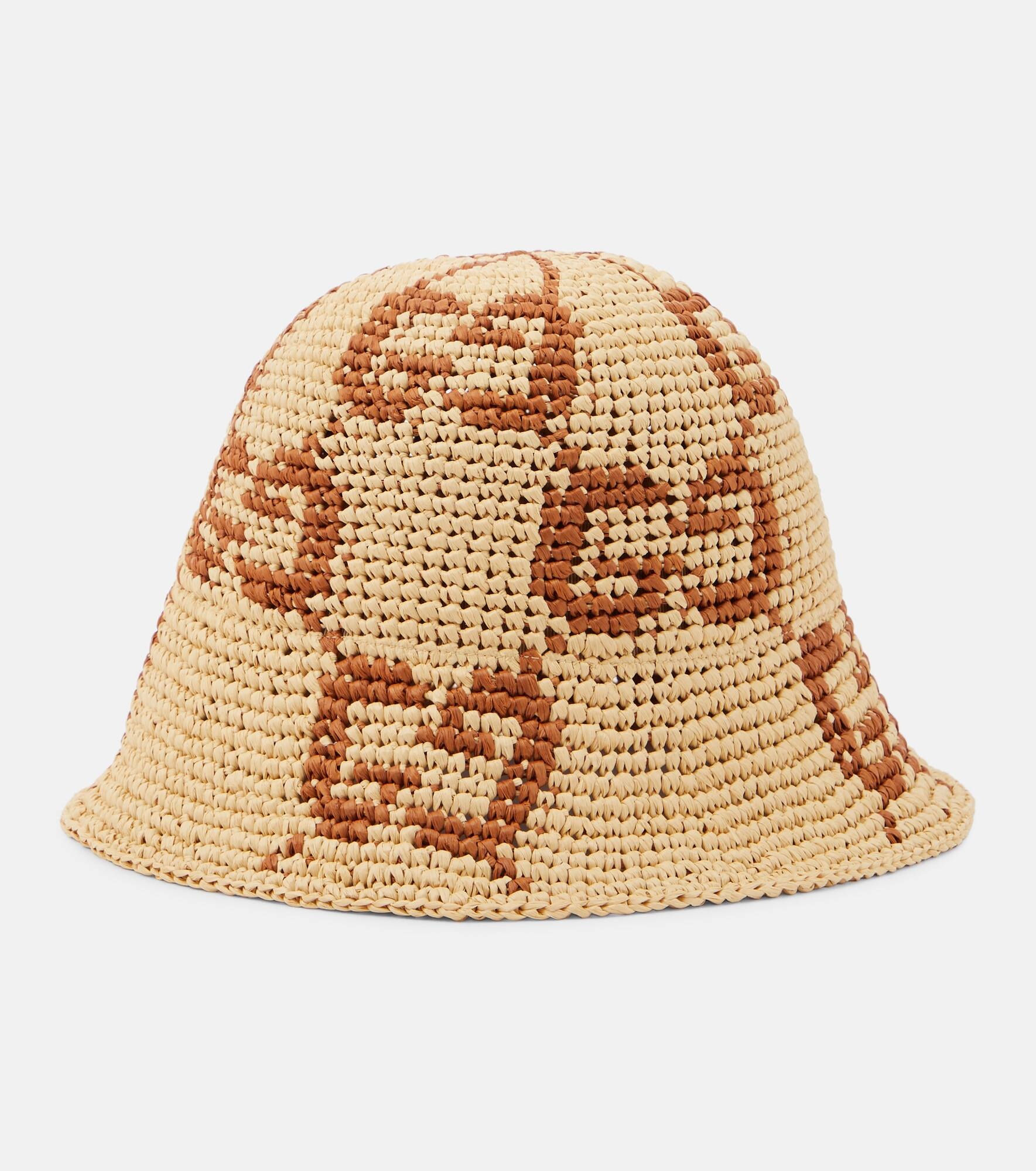 GG raffia-effect cloche hat - 4