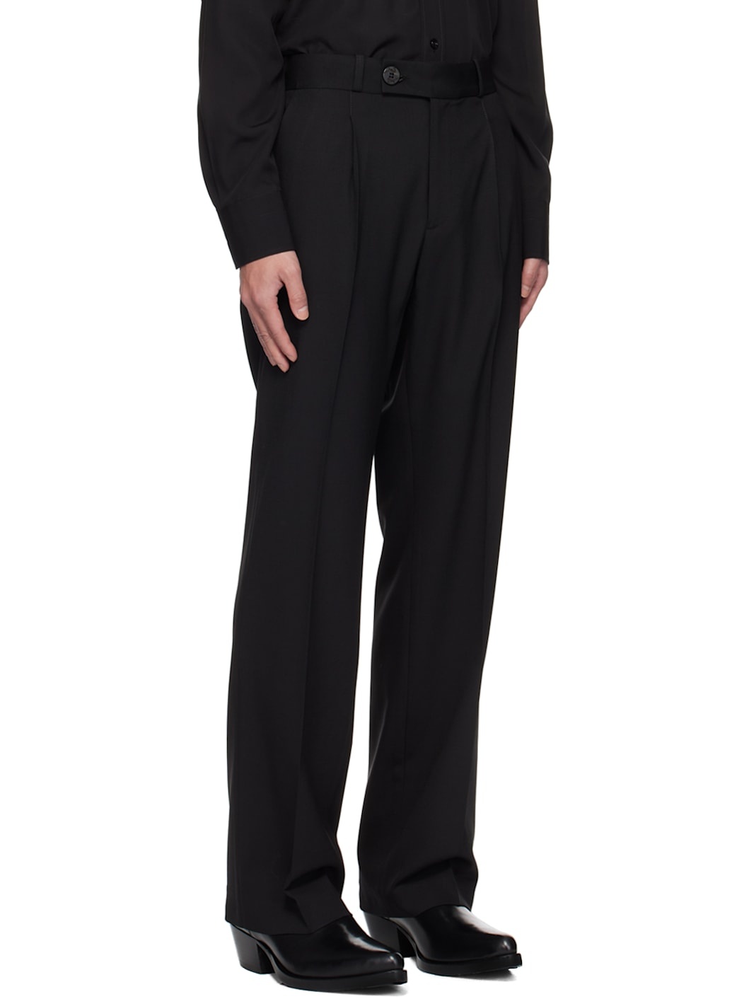 Black Pleated Trousers - 2