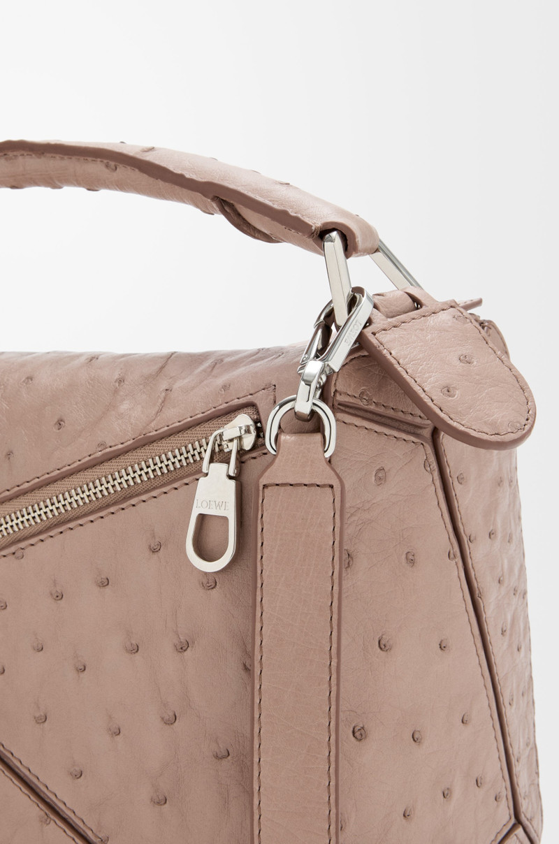 Small Featherlight Puzzle bag in ostrich 11