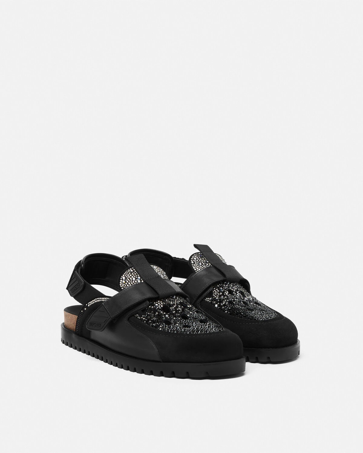 Crystal Suede Mules - 2