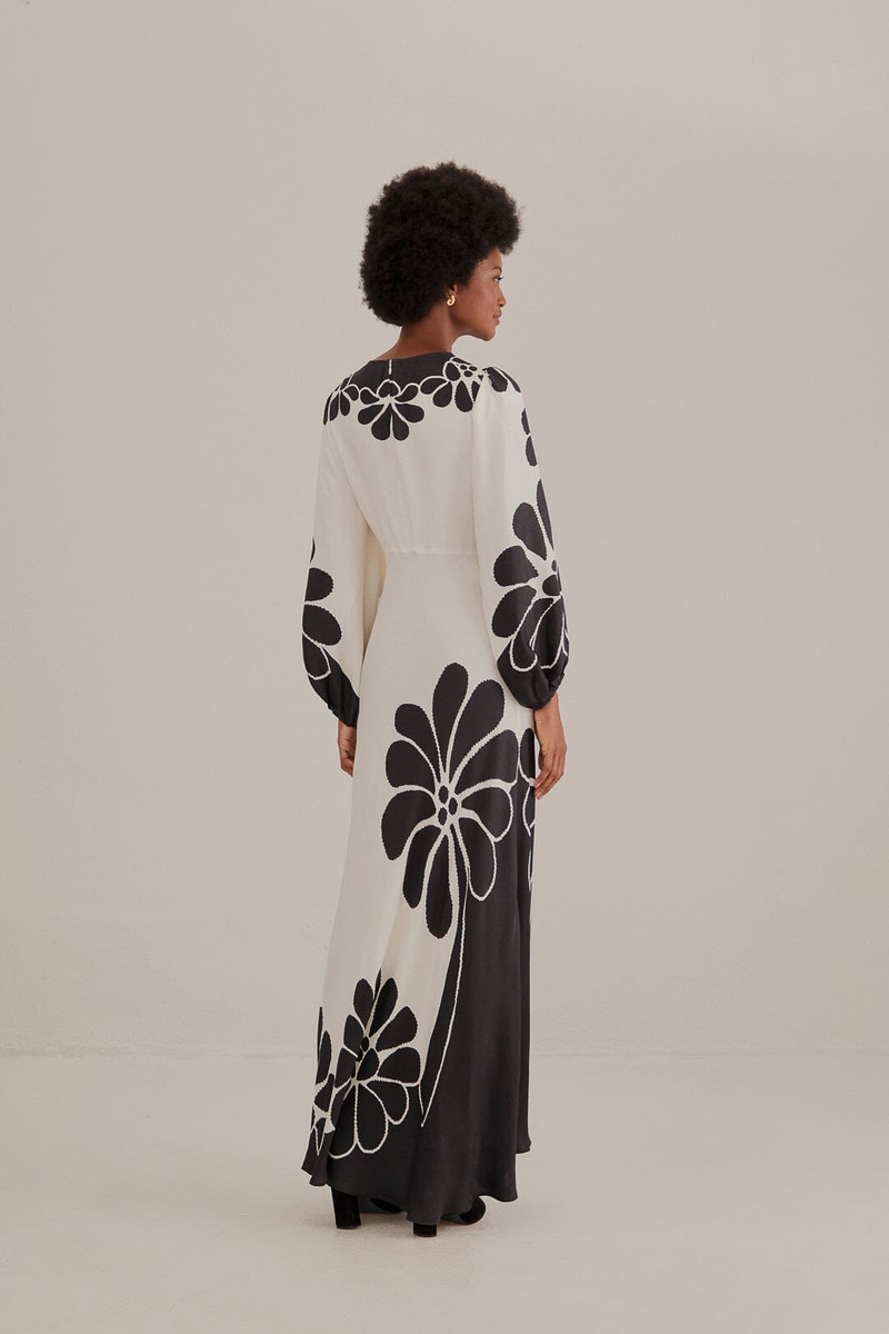 Black Palermo Cut Out Lenzing™ Ecovero™ Viscose Maxi Dress 4