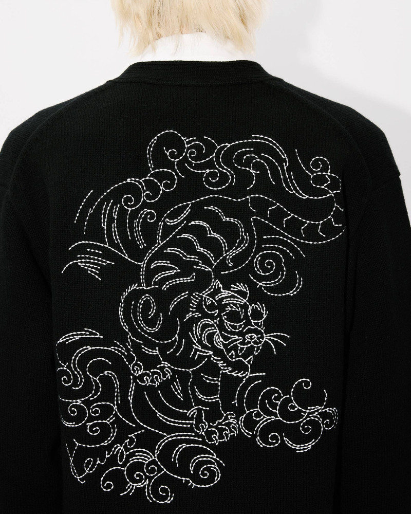 'KENZO Star Tiger' genderless embroidered wool cardigan 12